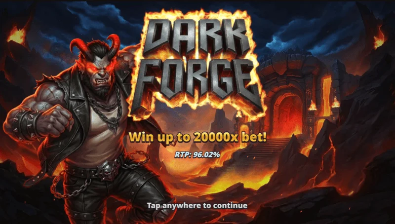 Dark Forge - úvodní menu s tématem pekelné kovárny